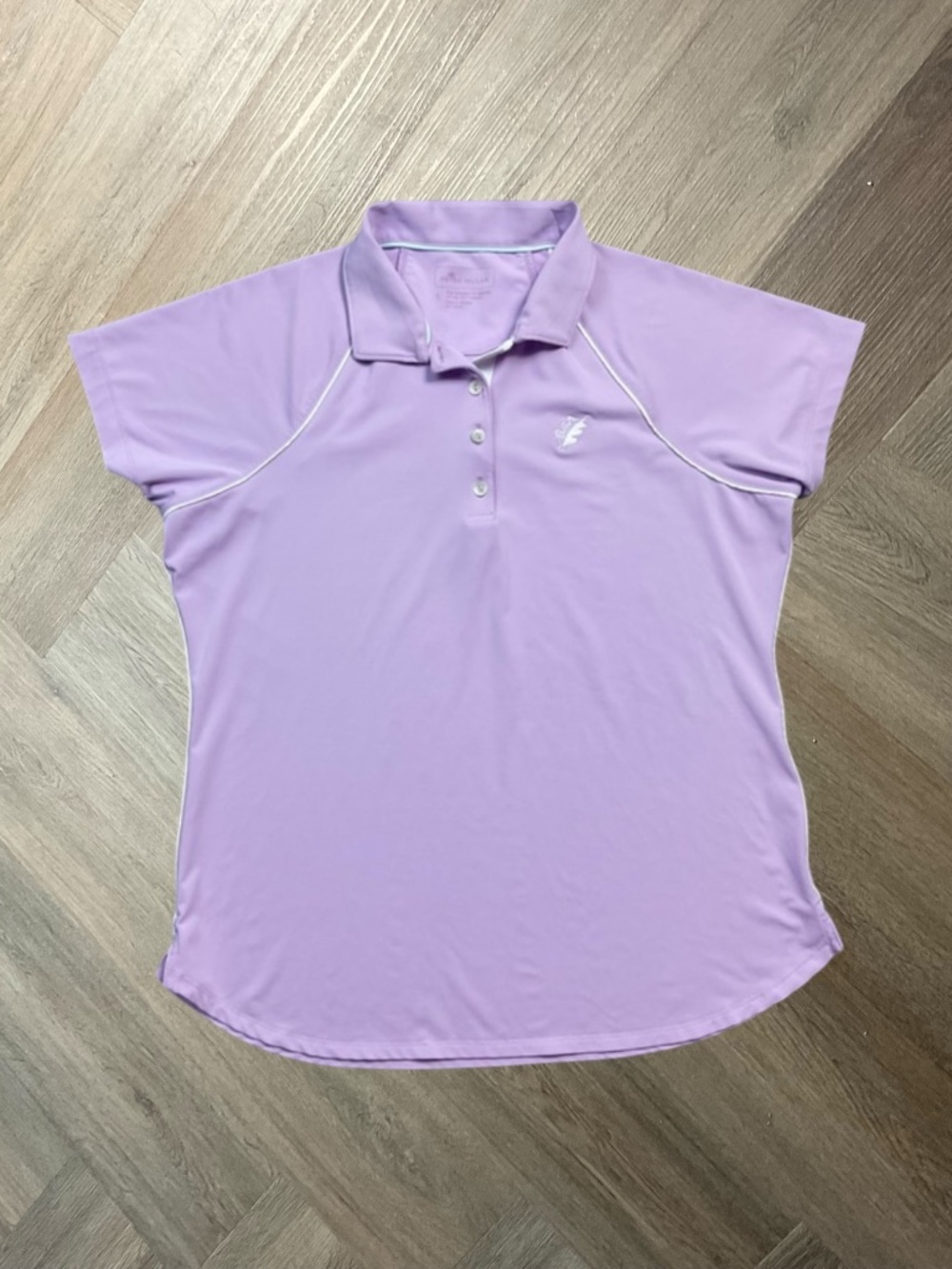 Peter Millar Performance Polo Shirt Womens Large‎ Purple UPF 50+ Sun Protection